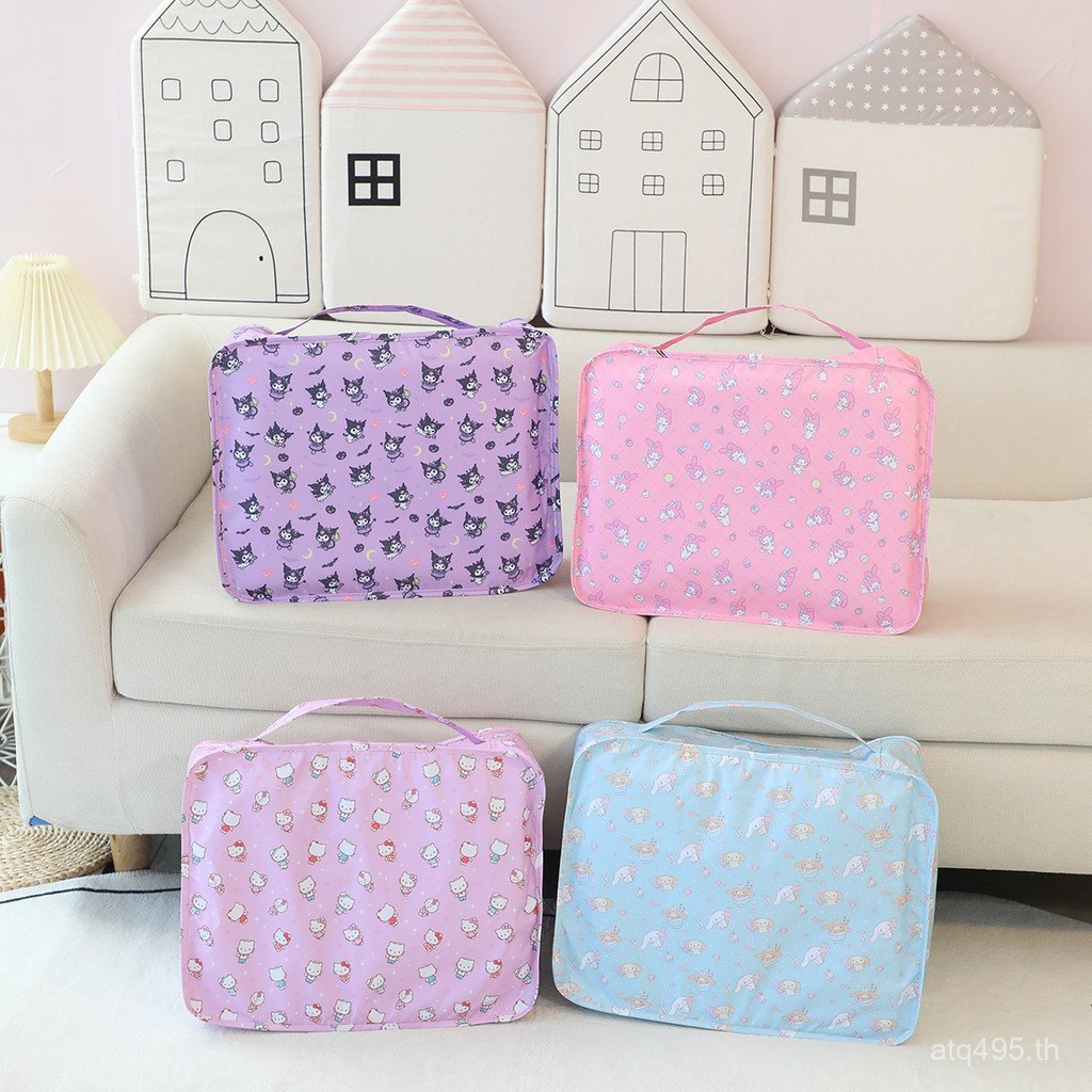 รองเท้า Kuromi Duffel กระเป๋าถุงบรรจุถุงเก็บญี่ปุ่นชุดชั้นใน 6 ชิ้นชุดถุงเก็บกระเป๋าเดินทาง VIX5