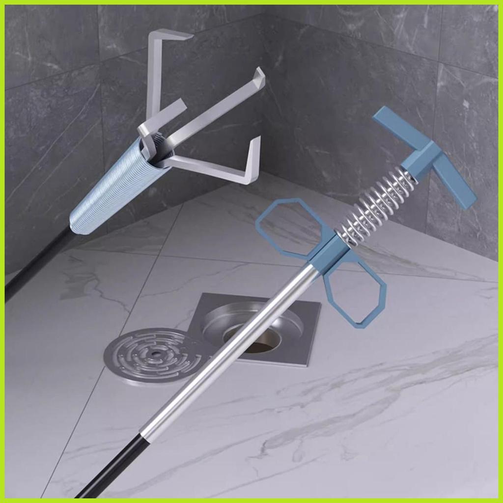 Hair Drain Clog Remover 4-Claw Grab Bendable Spiral Heavy-Duty Unclogger Drain Snake Hair Drain Clog