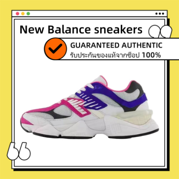 ของแท้ 100% NEW BALANCE 9060 NB9060 U9060NB9 Blue Pink White Unisex รองเท้าผ้าใบสำหรับผู้ชาย และผู้ห