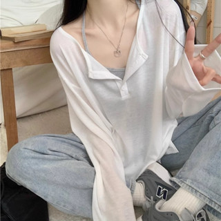 จัดส่งจากไทย ✨ เสื้อผ้าผู้หญิงลำลอง เสื้อเชิ้ตกันแดดผู้หญิง …