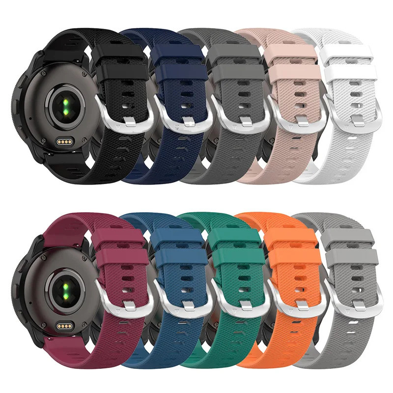 18 มม.20 มม.22 มม.ซิลิโคนสําหรับผู้เบิกทาง Garmin 570 168 165/Venu 2 Plus เปลี่ยนสายนาฬิกา Fot Huawe