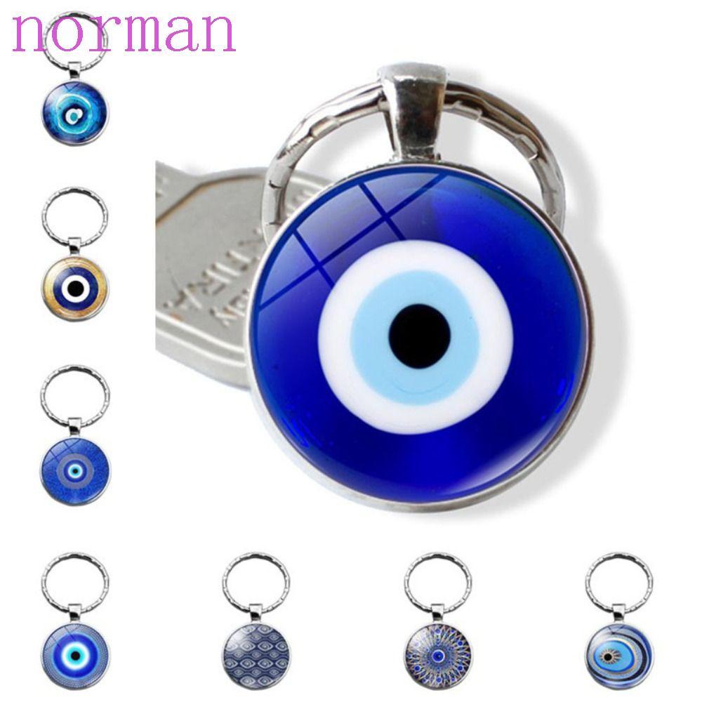 NORMAN Blue Evil Eye จี้, ตุรกี Lucky Evil Eye พวงกุญแจ, Evil Eye พวงกุญแจลูกปัดสีฟ้า Evil Eye แฟชั่