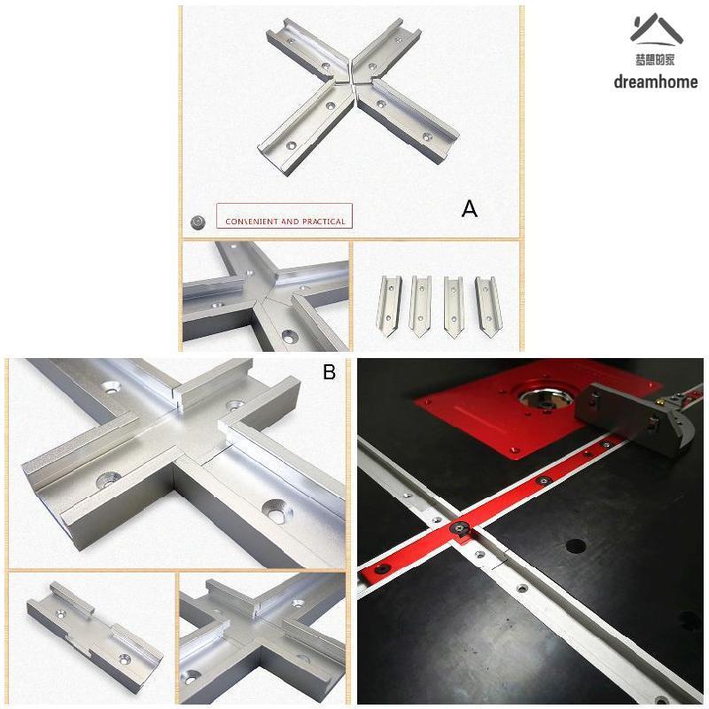 200 มม.ชุดขั้วต่อ T-track 30 ประเภท T-slot Miter Track Jig Fixture Slot Connector