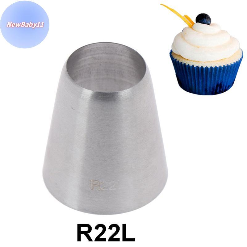 ONEBABY R22L ปลายท่อกลม หัวฉีดตกแต่ง เคล็ดลับขนม Fondant เค้ก Pastry Tool TH