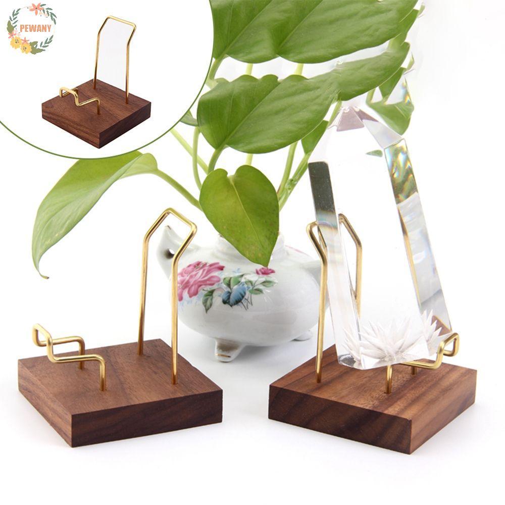 PEWANY ไม้ฐานรองรับ Ores Agate Rocks ตกแต่งบ้าน Home Office Show Room Display Holder