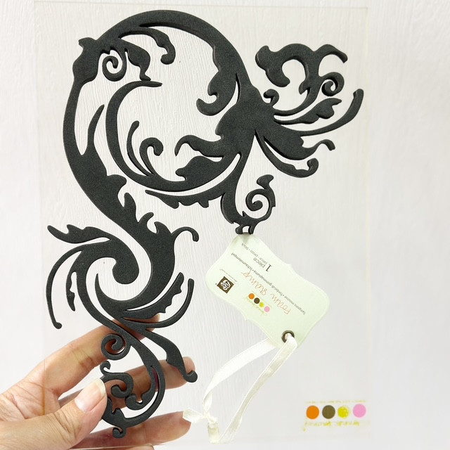 Prima Marketing Donna Downey Foam Stamp - Scroll (สําหรับผนัง, Mixed Media)