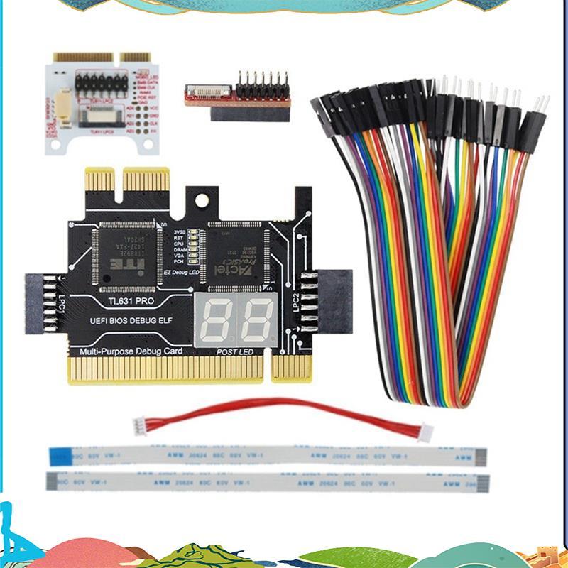 TL631 Pro LPC-DEBUG การ์ดวินิจฉัย PCI PCI-E Mini PCI-E เมนบอร์ดมัลติฟังก์ชั่น