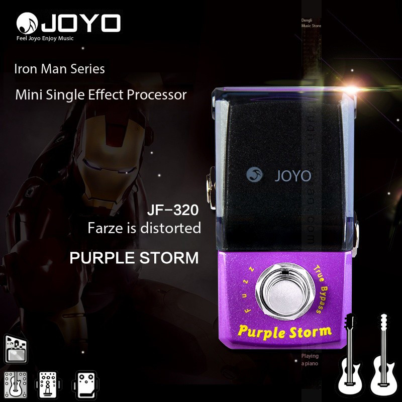 JOYO JF-320 Fuzz Distortion กีตาร์ไฟฟ้าเหยียบ Effector Mini Iron Man Distortion Overdrive Chorus การ