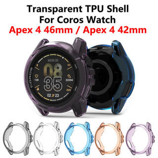 โปร่งใส TPU Watch Shell สําหรับ Coros Watch Apex 4 46 มม.APEX4 42 มม.Non Yellowing Hollow กันกระแทกด้านหน้า Protector Soft Case