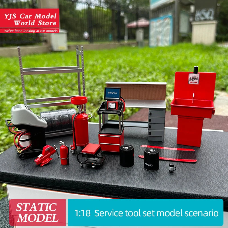 1:18 Garage Series Repair Tool Set Model Scene Car Model Matching Car Model