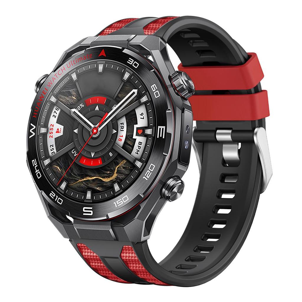 สายซิลิโคนสองสีสำหรับ Huawei Ultimate 2 นุ่มระบายอากาศได้ 22 มม. สายนาฬิกาสำหรับ Huawei Ultimate 2 - รูปที่ 5