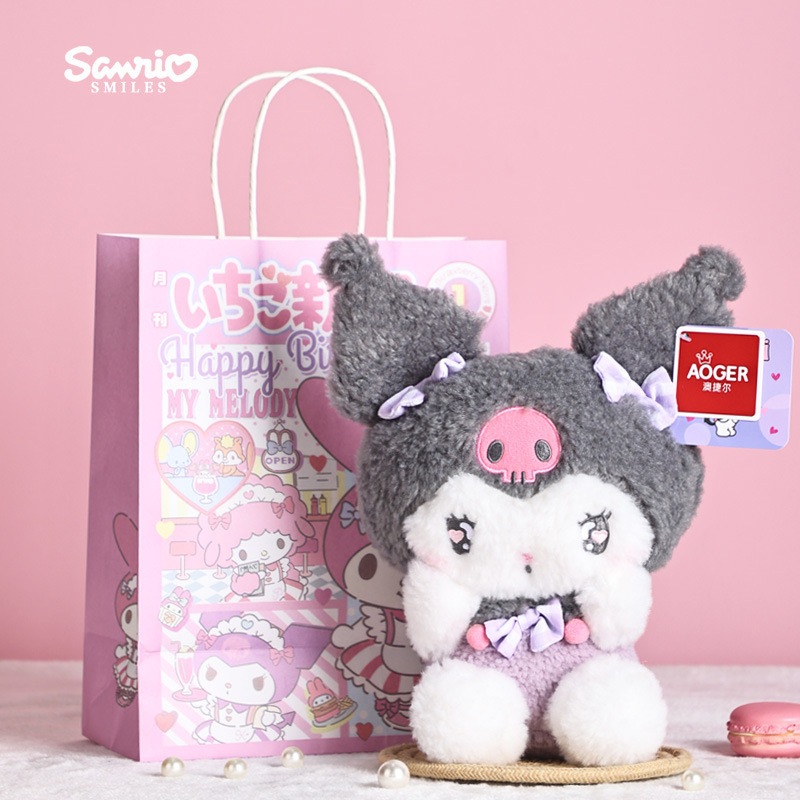 ของแท้ Sanrio Cute Justice Kuromi Melody Hello Kitty ตุ๊กตาตุ๊กตา 520 ของขวัญวันเกิดสาว 11.30