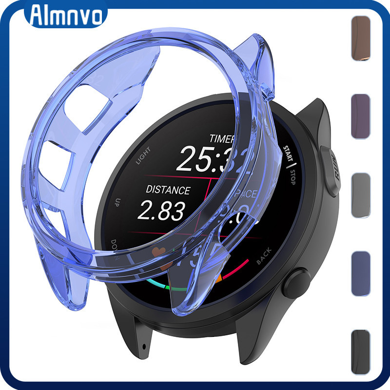 กรณี TPU ป้องกัน Gores สำหรับ for Smartwatch Garmin Forerunner 165 / Forerunner 165 เพลงโปร่งใสอุปกรณ์ปกป้องหน้าจออ่อน