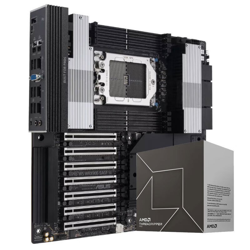 DDR5 RX90 Workstation เมนบอร์ดเซิร์ฟเวอร์ WRX90E + 7975WX เมนบอร์ด CPU ชุด