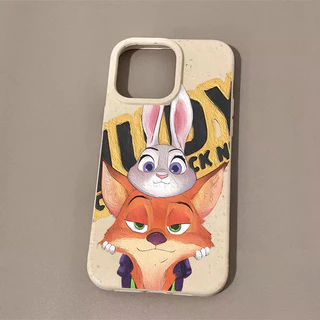 เคสไอโฟน11 ซูมหัวกระต่ายสุนัขน่ารักย่อยสลายได้นุ่มสำหรับ iPhone 17 16 13 11 12 15 14 Pro Max 7Plus 8 15 16 6s Plus XR X