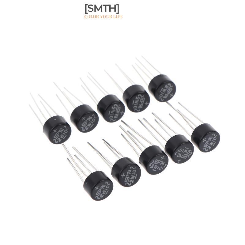[SMTH] 10/20/30 ชิ้นใหม่ 2W10 2A/1000V ไดโอดสะพาน Rectifier รอบ Vridge Bridge Stack สต็อกใหม่