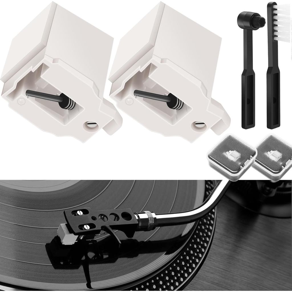 2+2Pack เครื่องเล่นบันทึกเข็มสําหรับ ATN3600L, Windspeed Turntable Stylus ใช้งานร่วมกับ Audio-Techni