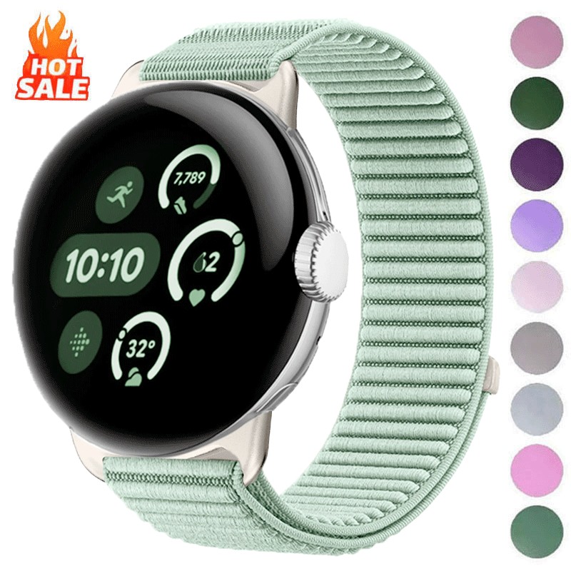 ไนลอนถักสายกีฬาสําหรับ Google Pixel Watch1 2 3 4 41 มม.45 มม.สายนาฬิกาสร้อยข้อมือสําหรับ GOGLE PIXEL
