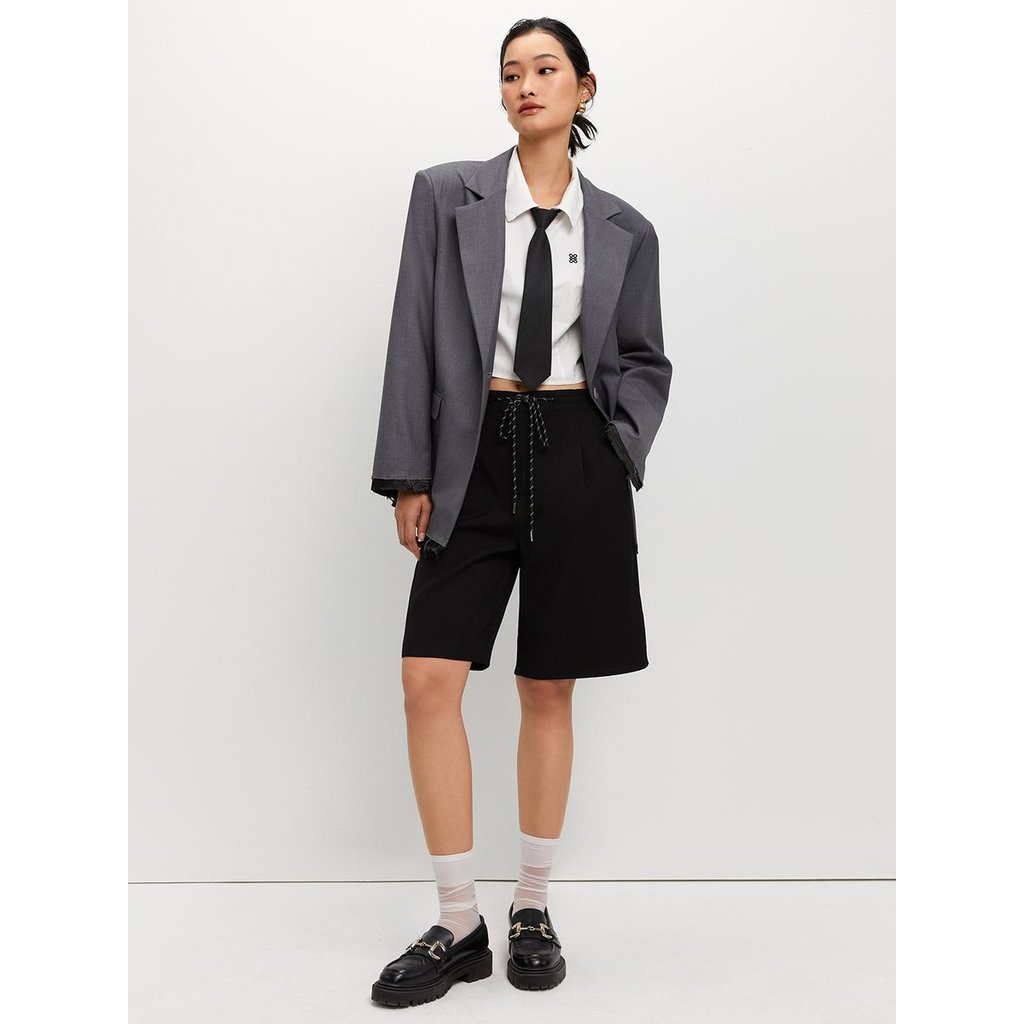 [Pomelo] เบลเซอร์แต่งขอบรุ่ย / Frayed Hem Blazer