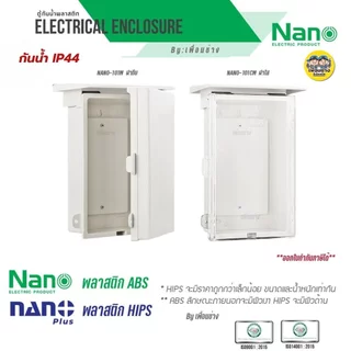 ตู้กันฝน ตู้กันน้ำ Nano สีขาวมีหลังคา ฝาทึบ101W และ ฝาใส 101CW