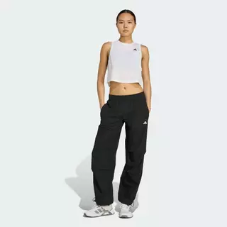 adidas Gym & Training กางเกงเทรนนิงขายาวผ้าทอ Workout Essentials ผู้หญิง สีดำ JL5081