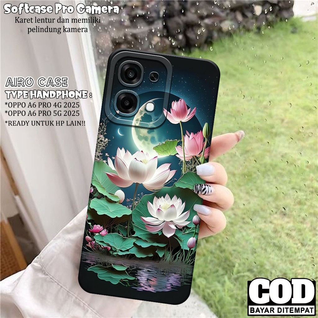 เคส HP ล่าสุด OPPO A6 PRO 4G/ 5G 2025 - เคส OPPO A6 PRO 4G/ 5G Softcase - เคสแฟชั่น FLOWER - เคส OPP