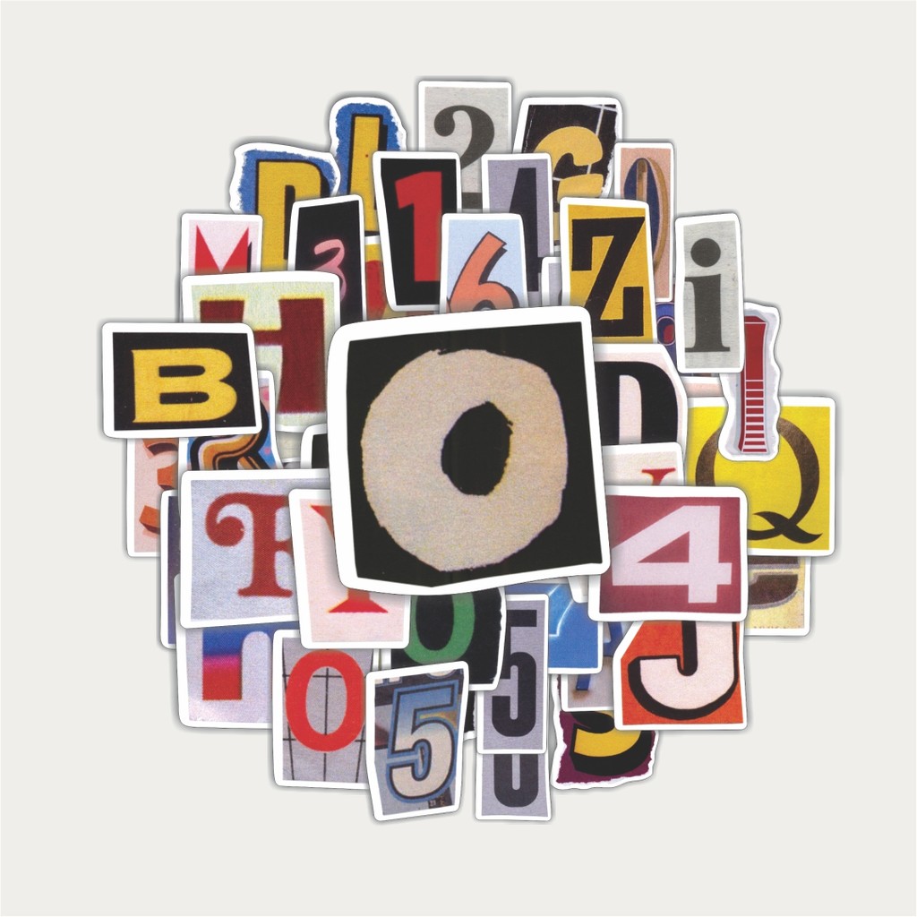 สติ๊กเกอร์แพ็ค Ransom Note Letters 9 สติ๊กเกอร์ | สติ๊กเกอร์ TUMBLR | สติ๊กเกอร์แล็ปท็อปสําหรับกระเป