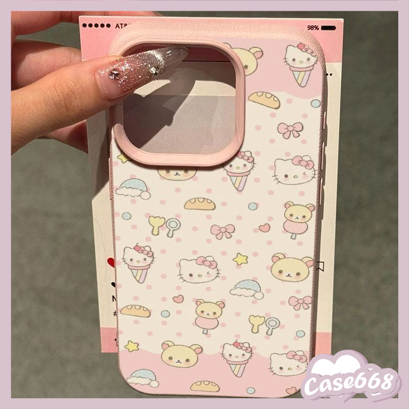 เคสไอโฟน 17 สำหรับ iPhone 17AIR 17 16 11 15 13 14 12 Pro Max 7 8 15 14 Plus XR X XS Max ปกการ์ตูนคิตตี้ริลัคคุมะ