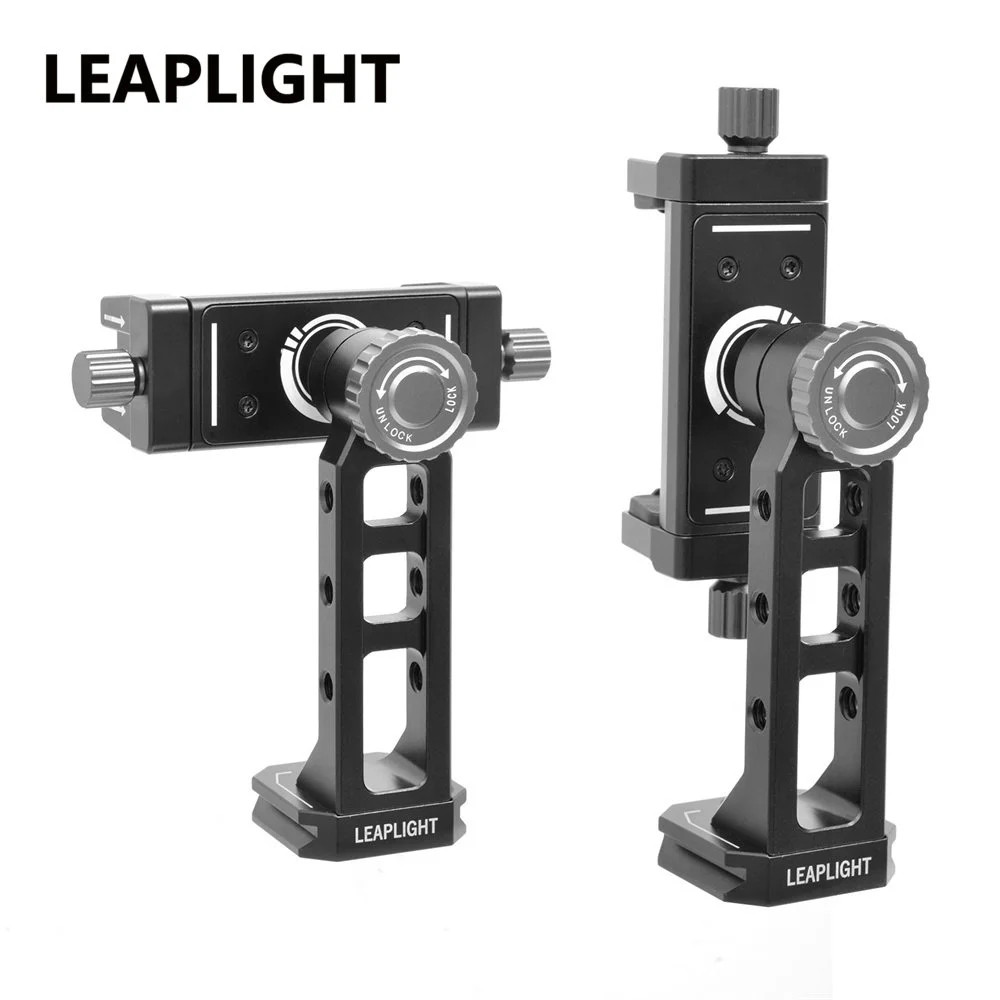 LEAPLIGHT โลหะผู้ถือโทรศัพท์ Clamp W 360 Ballhead รองเท้าเย็น Arca สมาร์ทโฟนขาตั้งกล้องสําหรับ Iphne