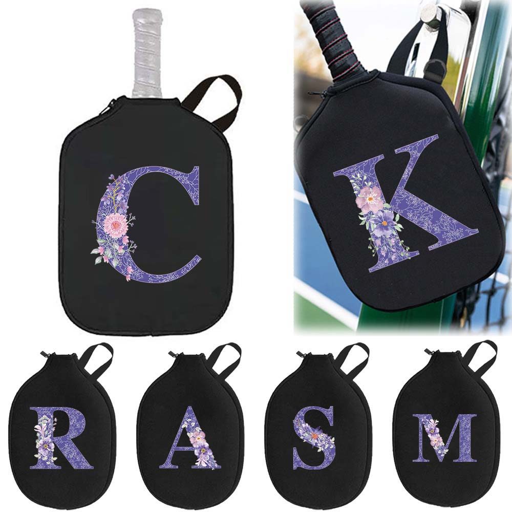 Peak Racket Storage Bag ที่เก็บช่องตาข่าย Paddle Pouch Protect Rackets Purple Flower Printing Series