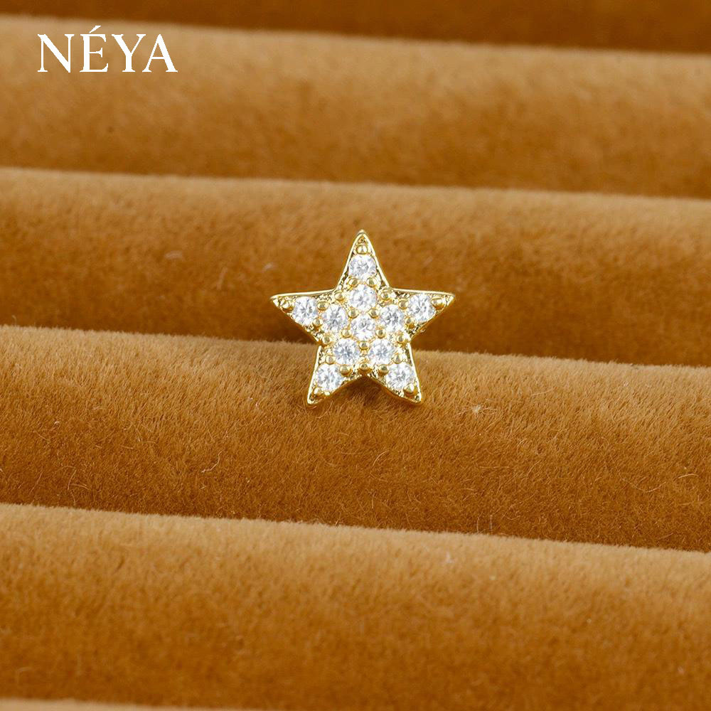 NÉYA ต่างหู Crush Muse รุ่น SE-050 ดีไซน์หัวใจ ดอกไม้ ดาว ประดับเพชร มินิมอลหวานๆ