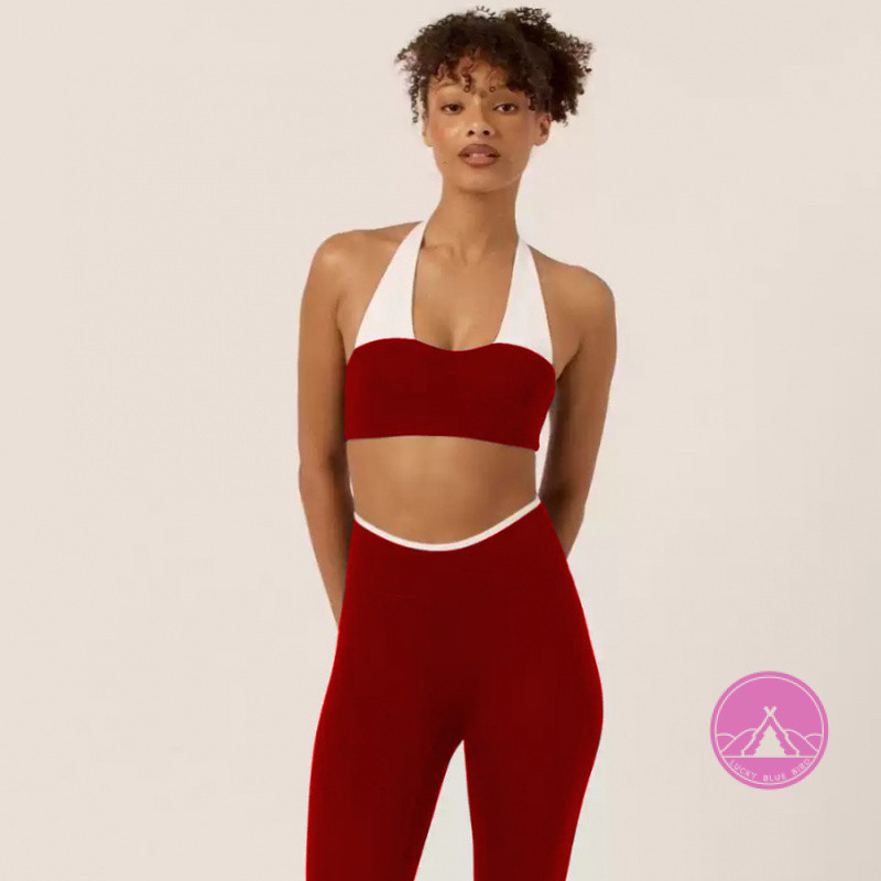 Gym Bras Shock-Absorbing กีฬา Bras High-Waisted High-Elasticity Quick-Drying กีฬาการบีบอัดกางเกงชุดโยคะ