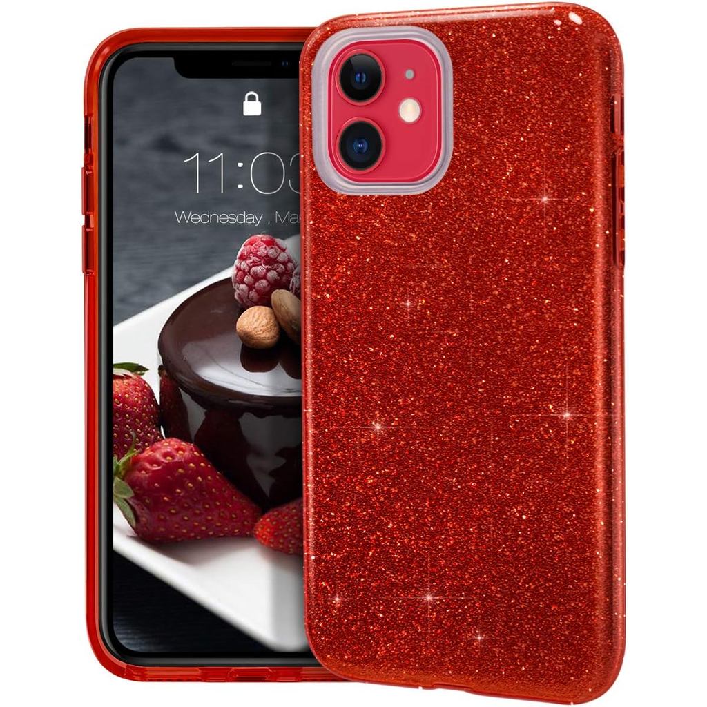 MATEPROX Compatible with iPhone 11 case,Bling Sparkle Cute Girls Women Protective Christmas Case for