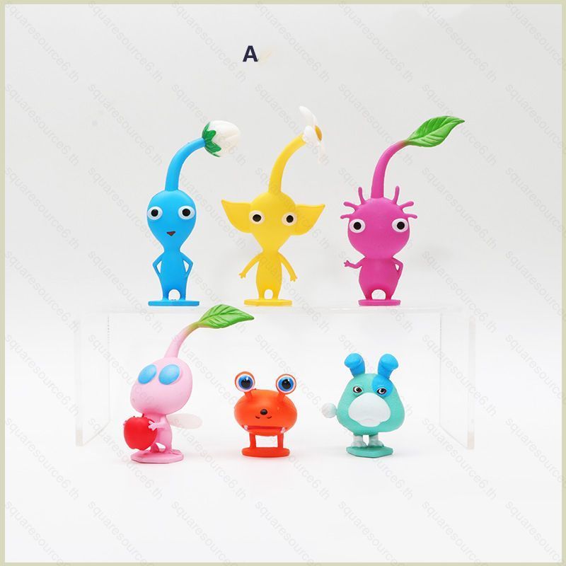 SC 6 ชิ้น 12 ชิ้น PIKMIN Action Figure สุนัขสีเหลืองสีฟ้าสุนัขตุ๊กตาของเล่นเด็กเครื่องประดับคอลเลกชั