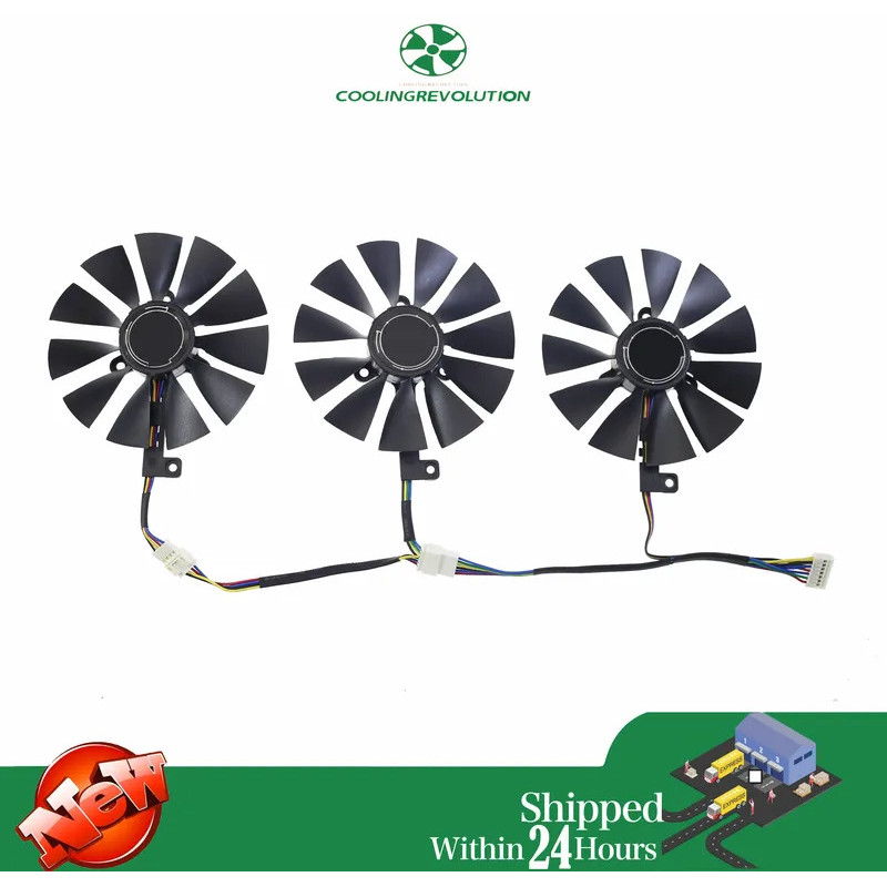 FDC10U12S9-C FDC10H12S9C ขนาด 87 มม.3 รูสําหรับ ASUS ROG STRIX RTX 2070 O8G GAMING กราฟิกการ์ดพัดลมร