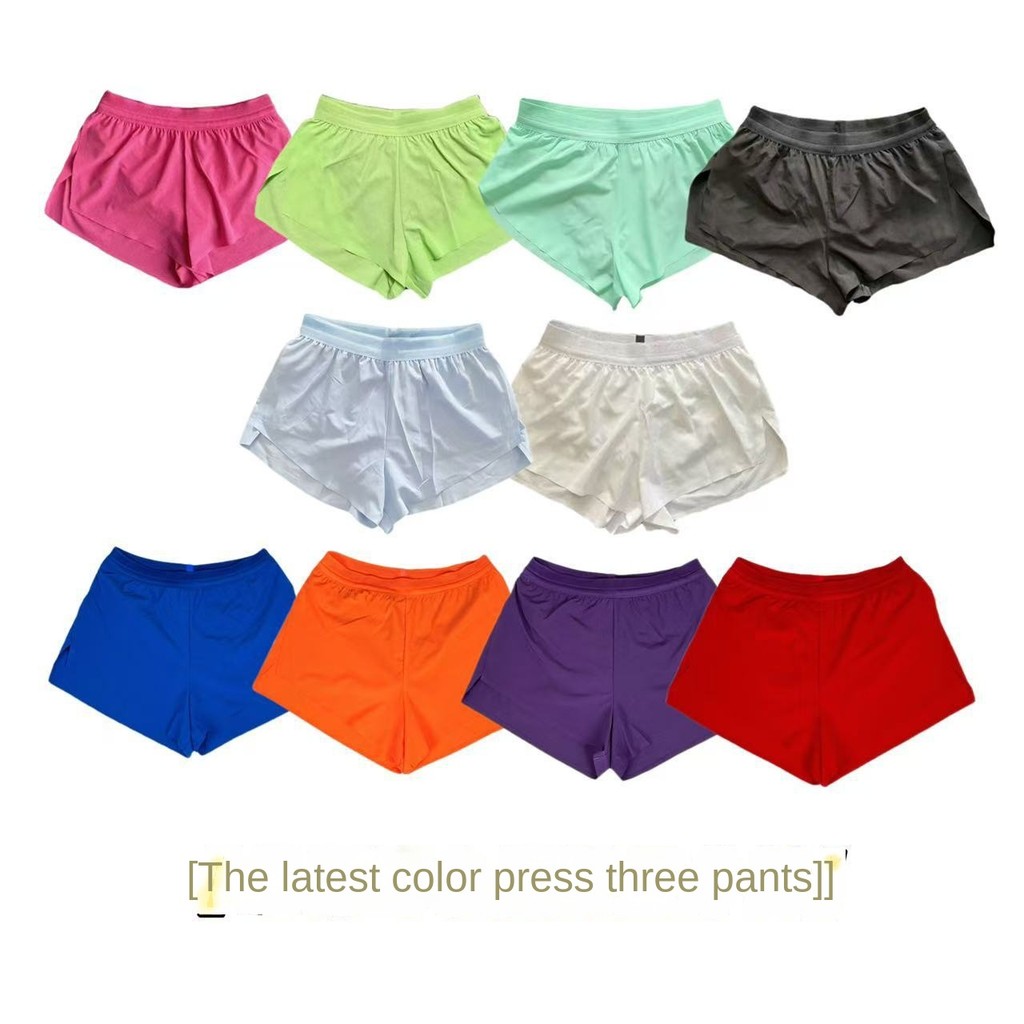10 Colors Optional Track and Field Sports and Fitness Shorts Men's and Women's Marathon Breathable Lining Couple Training Running Racing Shorts Glue Pressing Craft hmr3