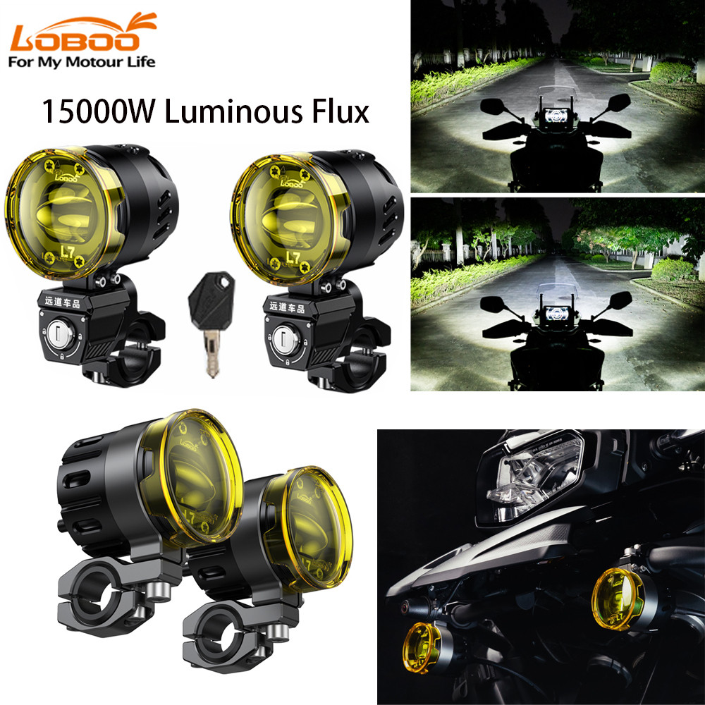 LOBOO L7S Motorcycle Spotlight Rapid Release Anti-theft 11 High And Low Voltage 16 Strong Light Expl