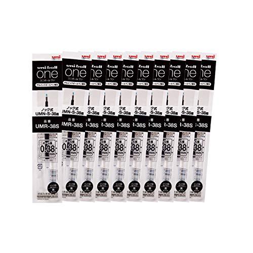 Mitsubishi Pencil Gel Ballpoint Pen Refill Uniball One 0.38 Black, 10 pieces, Box UMR38S.24