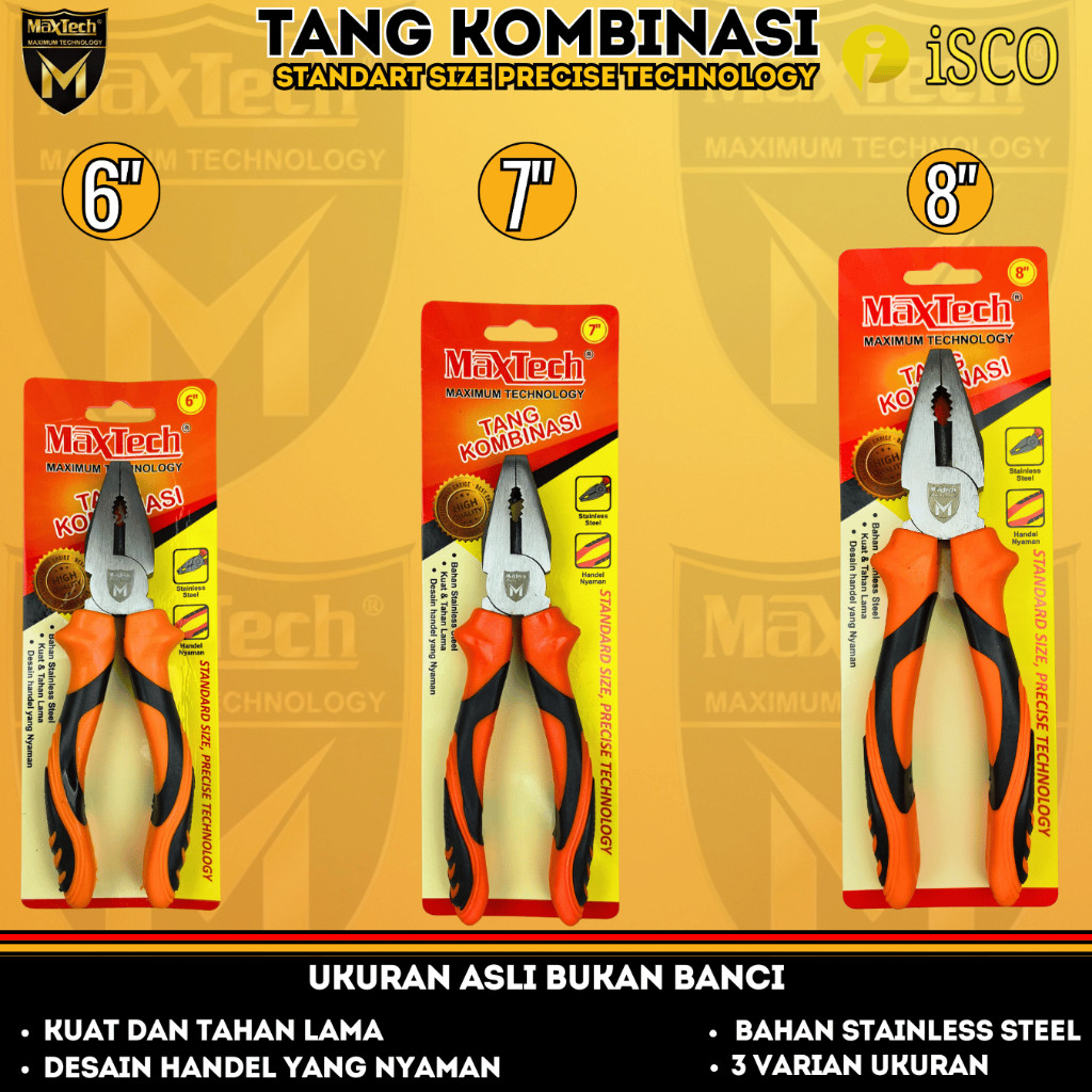 6" 7" 8" นิ้ว Gg Rubber Maxtech ประแจรวม