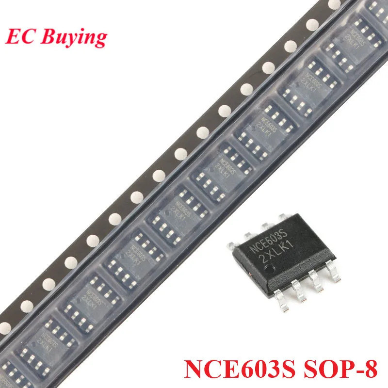 10 ชิ้น/ล็อต NCE603S SOP-8 NCE603 NCE 603S SOP8 60V 6.3A/-6A N + P ช่อง MOS Field-effect ทรานซิสเตอร