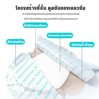 แผ่นโฟมกันแผลกดทับสำหรับผู้สูงอายุติดเตียง รูปหัวใจ 1 แผ่น 21g #แผ่นแปะแผลกดทับ
