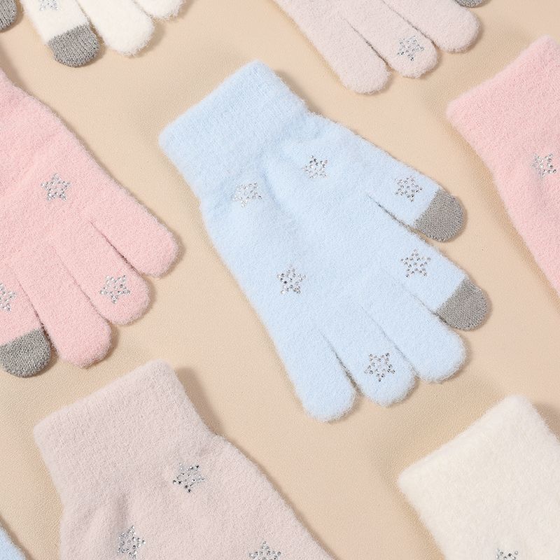 ถุงมือ First Snow Star FXDZ น่ารักสำหรับนักเรียนวิทยาลัย ในฤดูหนาว สามารถกดหน้าจอสัมผัสได้ - รูปที่ 3