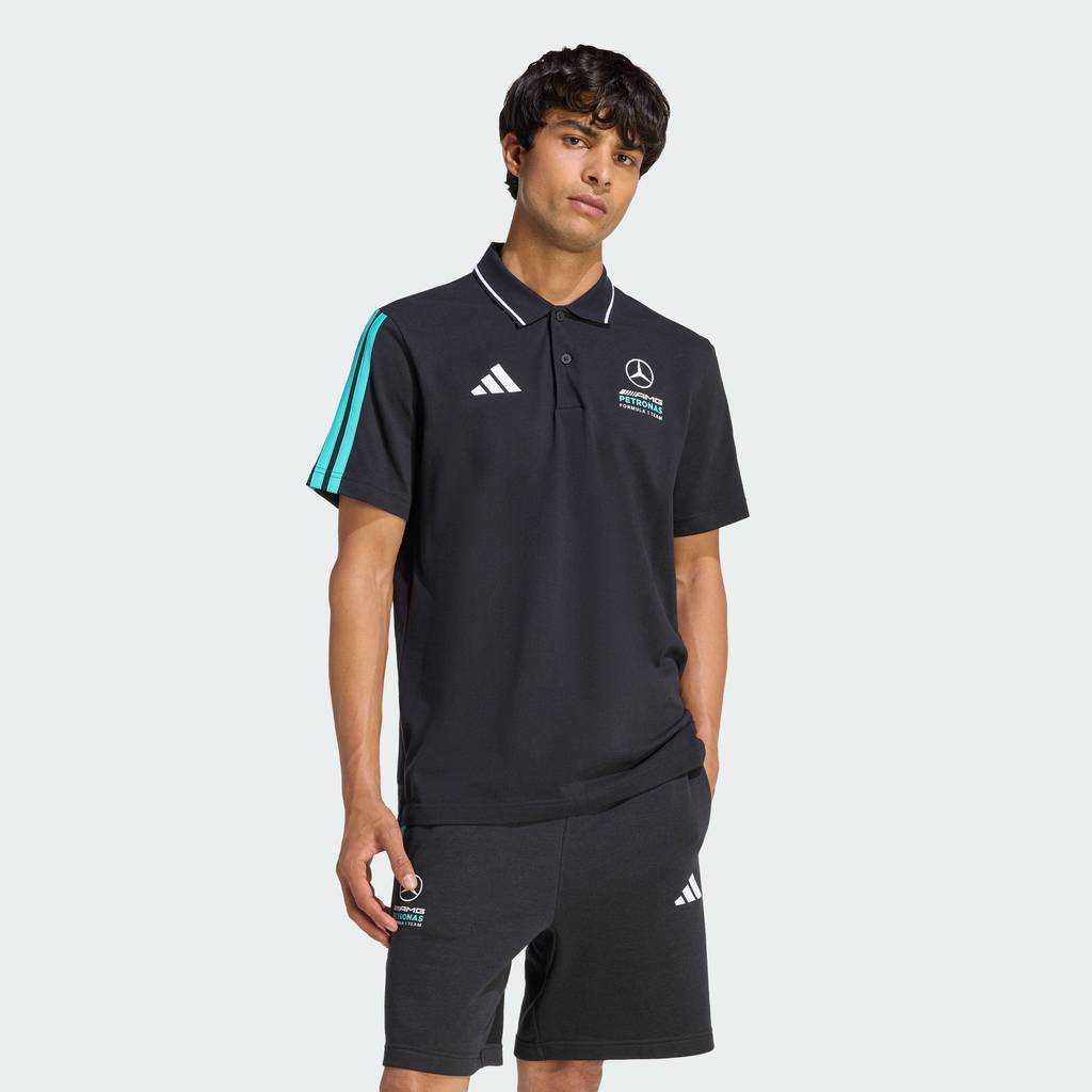 adidas Motorsport เสื้อโปโล MERCEDES - AMG PETRONAS FORMULA 1 TEAM DNA ผู้ชาย สีดำ KE8165