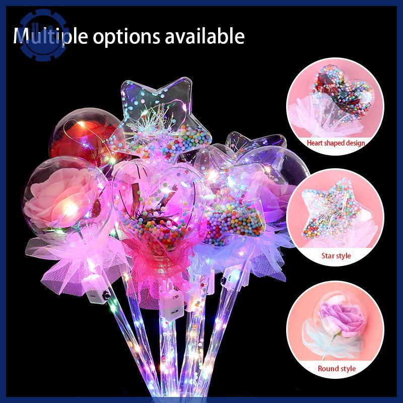 NFE LED เรืองแสง Magic Wand บอลลูน Star Eagle Love Sparkle Fairy Stick ของเล่นมือถือ Princess Wand เ