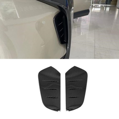 For Toyota BZ4X 2023-2024 Carbon Fiber Front bumper Fog Light Lamp Cover Trim 2x