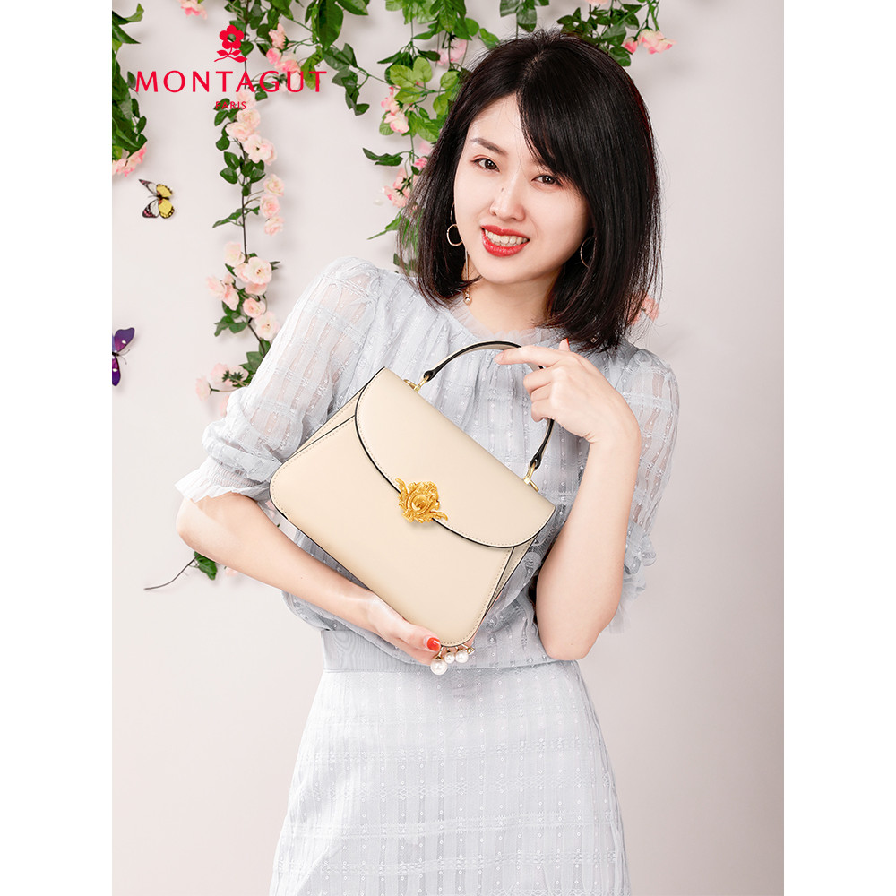 Montagut กระเป๋าถือสไตล์ใหม่ปี 2023 ของแท้หนังคุณภาพสูง เหมาะสำหรับคนทำงานในออฟฟิศ และกระเป๋าคาดเอวส