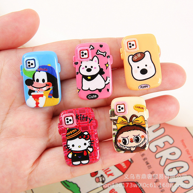 DIY อุปกรณ์ประดับโทรศัพท์มือถือ ผ้าแขวนคอและจี้แบบ Ragdoll สไตล์การ์ตูน