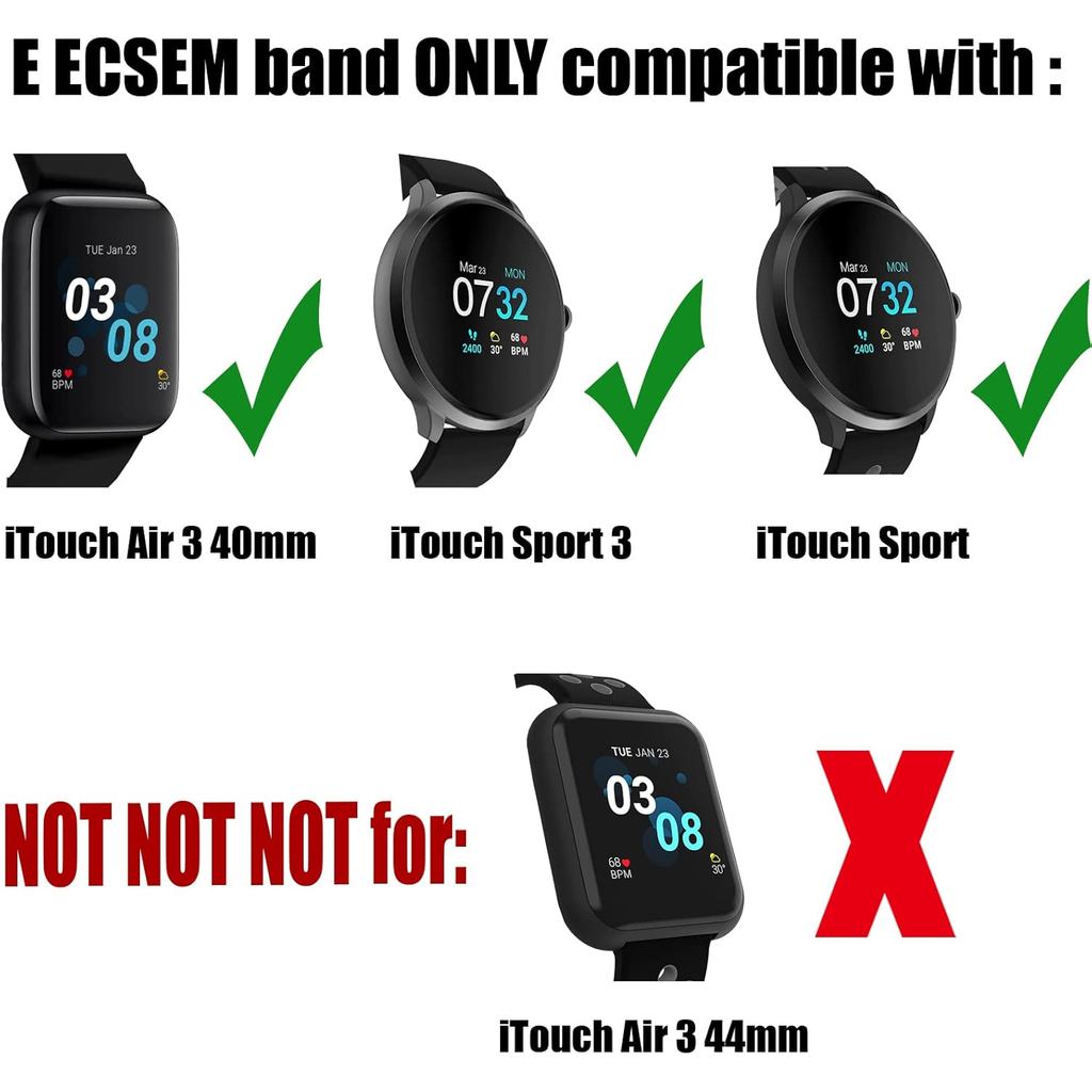 10-PACK Bands Compatible for iTouch Air 3 40MM Replacement Wristbands Accessory Colourful Silicone B