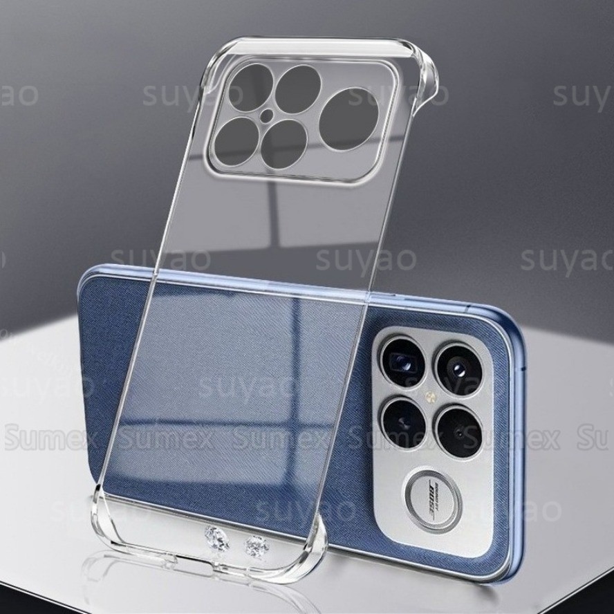 สําหรับ Xiaomi POCOF8 Pro Poco F8 Ultra 5G Sideless เคสโทรศัพท์ Clear Thin Hard PC Frameless ปลอกโปร