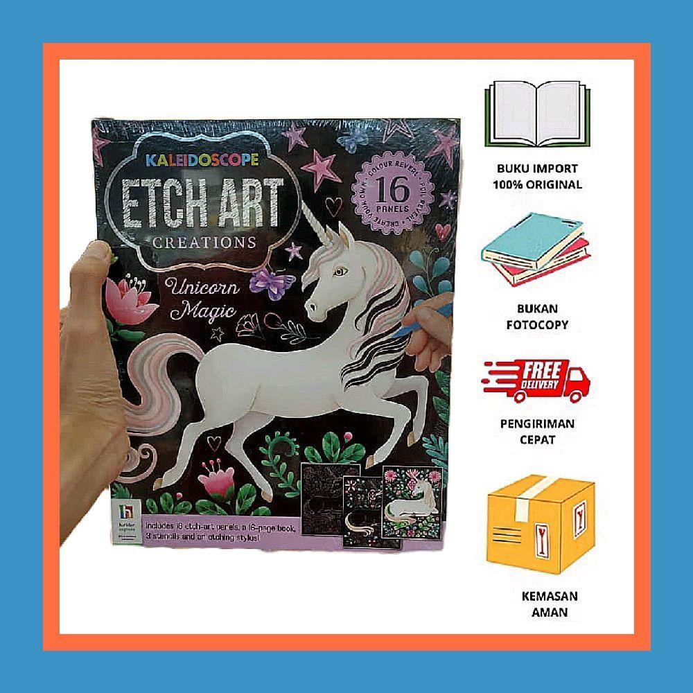 Kaleidoscope Etch Art Creations Unicorn Magic หนังสือเด็ก- 9781488916342